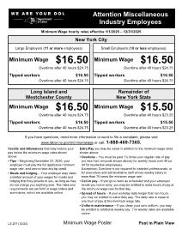 New York State Minimum Wage