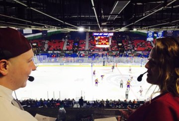 Pioneer Radio at Hockey Game