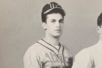 Frank Tomaino in his baseball uniform in 1960.