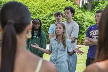 Brittany Simpson conducts orientation with DPT students - June 2025