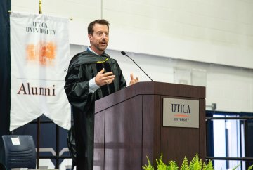 Dr Michael McCarthy delivers the keynote address for the 2025 convocation.