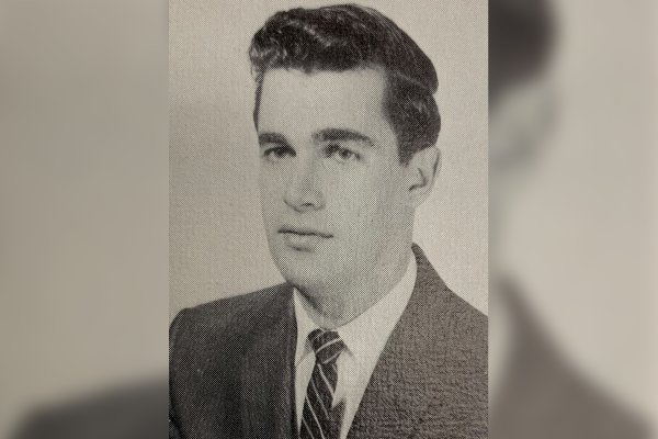 Black and white photo of Frank Tomaino from the Utica Yearbook